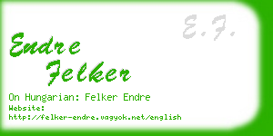 endre felker business card